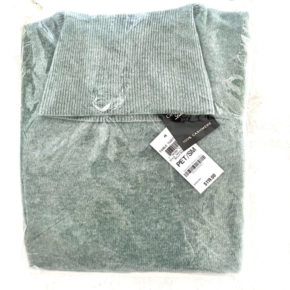 Charter Club Luxury Sweater 100% Cashmere Bella Mint Heather Sz S NWT - Picture 2 of 11